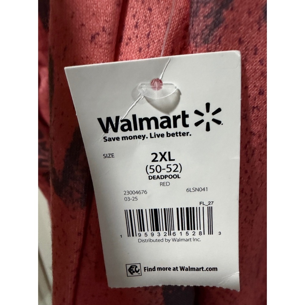 Marvel Deadpool Men's 2XL Red All Over Comic‎ Print Pullover Hoodie NEW - Picture 5 of 8